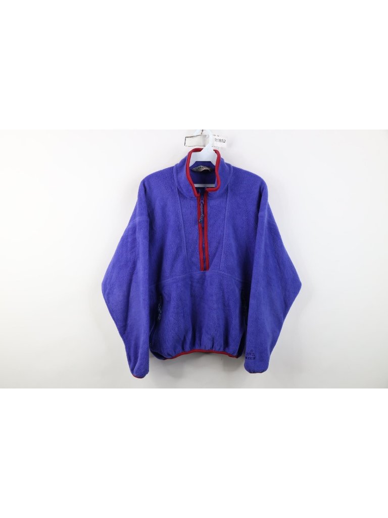 Vtg 90s Streetwear Womens Medium Polartec Fleece 1/2 Zip Pullover Sweater Usa